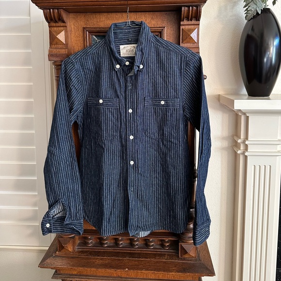 Full House Shirt Co. Hickory Striped 10oz Made in HK - Picture 1 of 5